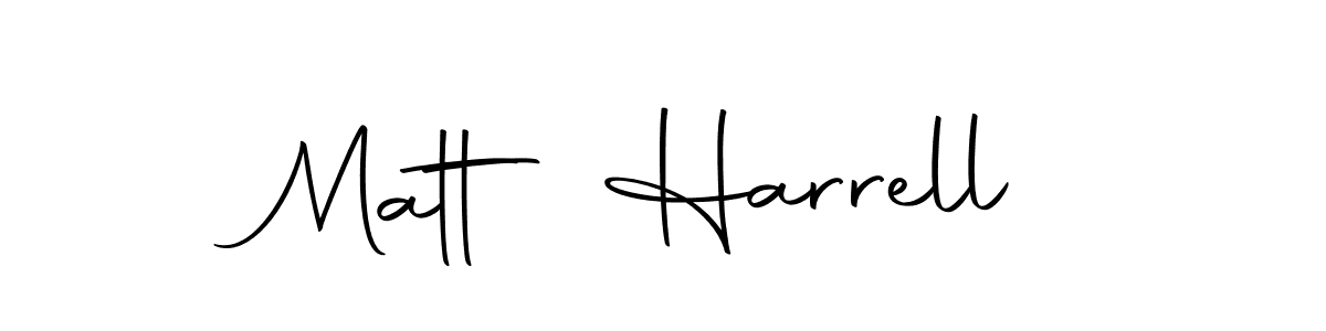 Design your own signature with our free online signature maker. With this signature software, you can create a handwritten (Autography-DOLnW) signature for name Matt Harrell. Matt Harrell signature style 10 images and pictures png