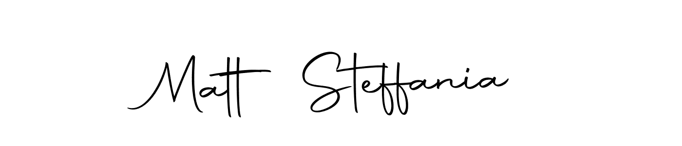 Create a beautiful signature design for name Matt Steffania. With this signature (Autography-DOLnW) fonts, you can make a handwritten signature for free. Matt Steffania signature style 10 images and pictures png