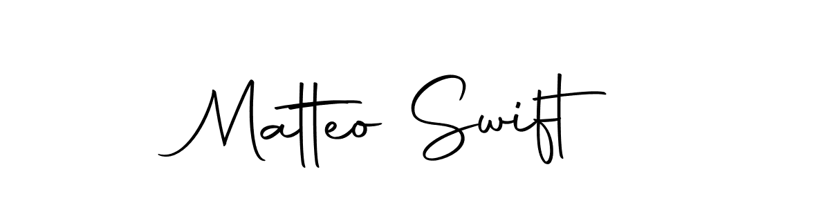 Use a signature maker to create a handwritten signature online. With this signature software, you can design (Autography-DOLnW) your own signature for name Matteo Swift. Matteo Swift signature style 10 images and pictures png