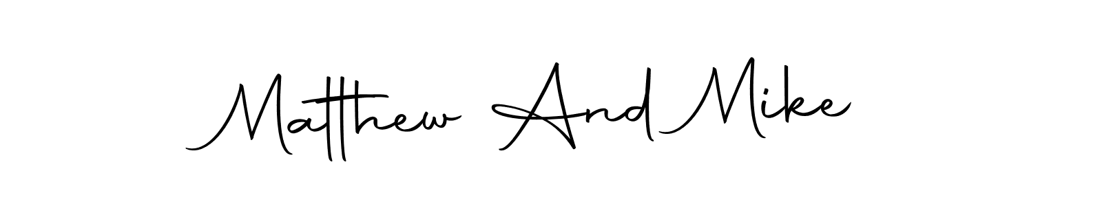 How to make Matthew And Mike name signature. Use Autography-DOLnW style for creating short signs online. This is the latest handwritten sign. Matthew And Mike signature style 10 images and pictures png