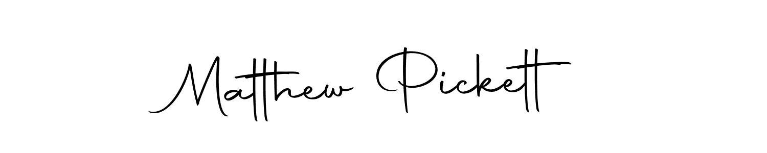 How to make Matthew Pickett name signature. Use Autography-DOLnW style for creating short signs online. This is the latest handwritten sign. Matthew Pickett signature style 10 images and pictures png