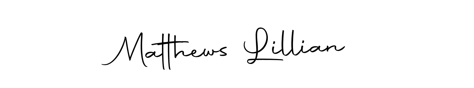 Use a signature maker to create a handwritten signature online. With this signature software, you can design (Autography-DOLnW) your own signature for name Matthews Lillian. Matthews Lillian signature style 10 images and pictures png