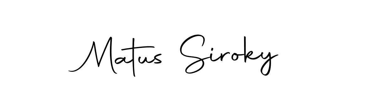 The best way (Autography-DOLnW) to make a short signature is to pick only two or three words in your name. The name Matus Siroky include a total of six letters. For converting this name. Matus Siroky signature style 10 images and pictures png