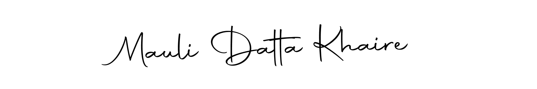 How to make Mauli Datta Khaire name signature. Use Autography-DOLnW style for creating short signs online. This is the latest handwritten sign. Mauli Datta Khaire signature style 10 images and pictures png