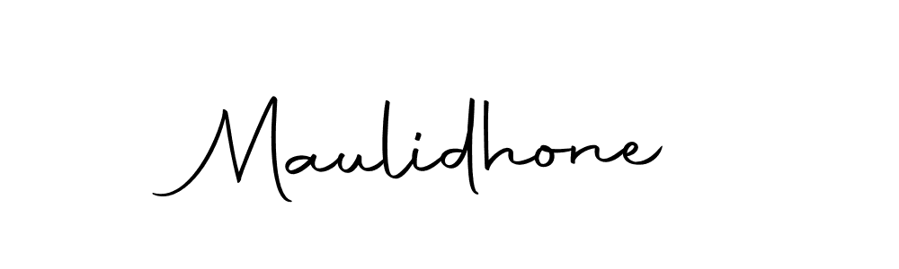 You should practise on your own different ways (Autography-DOLnW) to write your name (Maulidhone) in signature. don't let someone else do it for you. Maulidhone signature style 10 images and pictures png