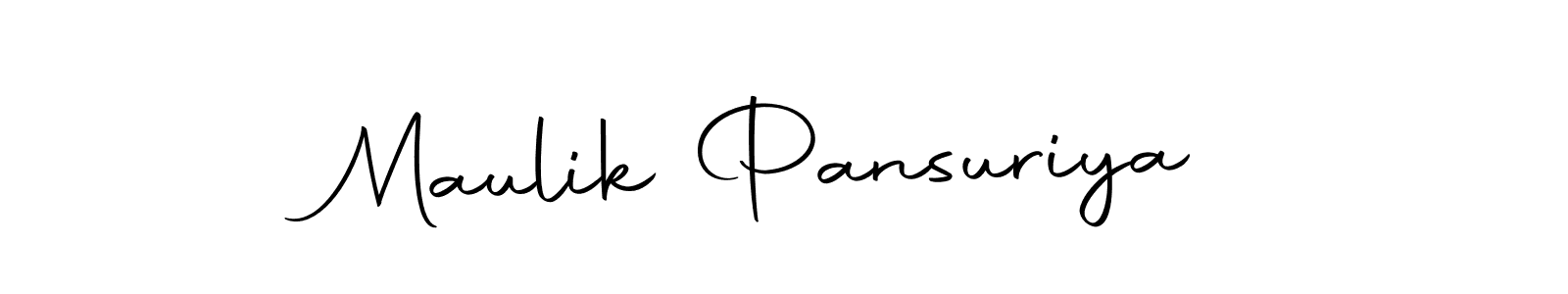 Use a signature maker to create a handwritten signature online. With this signature software, you can design (Autography-DOLnW) your own signature for name Maulik Pansuriya. Maulik Pansuriya signature style 10 images and pictures png