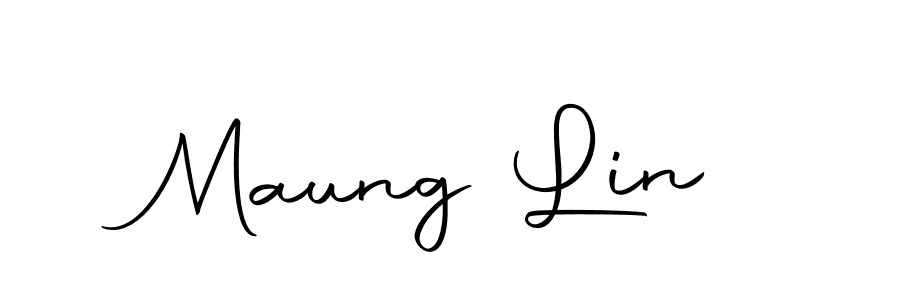 You should practise on your own different ways (Autography-DOLnW) to write your name (Maung Lin) in signature. don't let someone else do it for you. Maung Lin signature style 10 images and pictures png