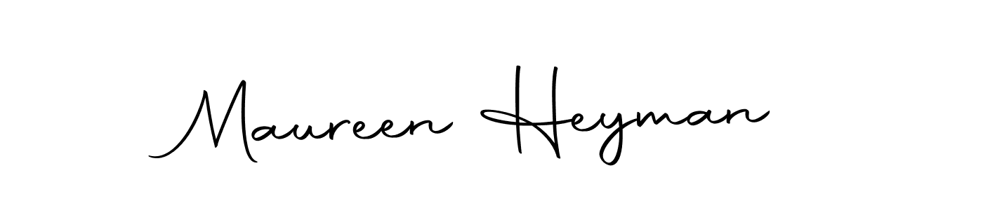 How to make Maureen Heyman name signature. Use Autography-DOLnW style for creating short signs online. This is the latest handwritten sign. Maureen Heyman signature style 10 images and pictures png