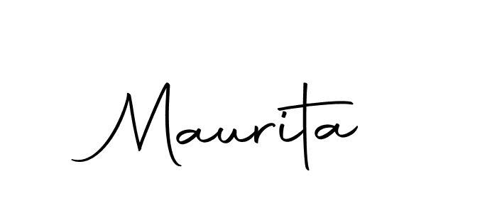 Design your own signature with our free online signature maker. With this signature software, you can create a handwritten (Autography-DOLnW) signature for name Maurita. Maurita signature style 10 images and pictures png