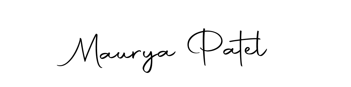 Make a beautiful signature design for name Maurya Patel. Use this online signature maker to create a handwritten signature for free. Maurya Patel signature style 10 images and pictures png