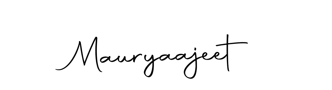 The best way (Autography-DOLnW) to make a short signature is to pick only two or three words in your name. The name Mauryaajeet include a total of six letters. For converting this name. Mauryaajeet signature style 10 images and pictures png