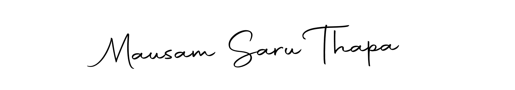 How to make Mausam Saru Thapa signature? Autography-DOLnW is a professional autograph style. Create handwritten signature for Mausam Saru Thapa name. Mausam Saru Thapa signature style 10 images and pictures png