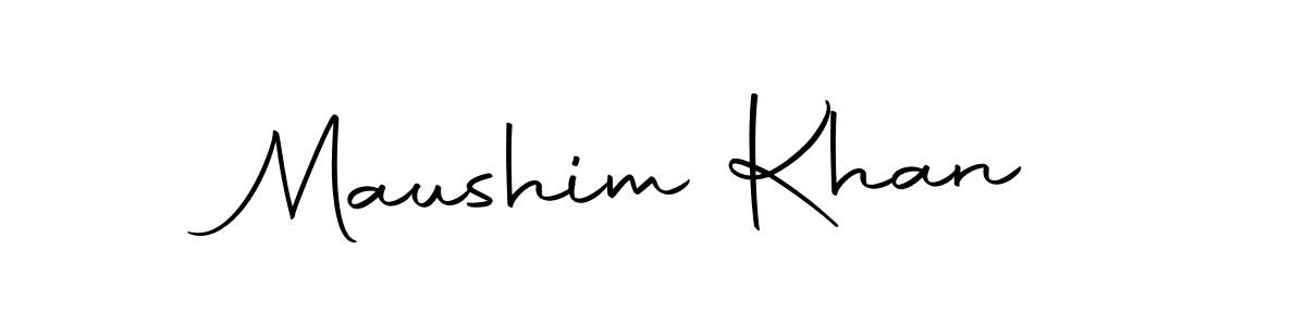 Use a signature maker to create a handwritten signature online. With this signature software, you can design (Autography-DOLnW) your own signature for name Maushim Khan. Maushim Khan signature style 10 images and pictures png