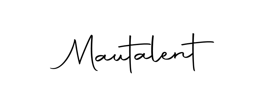 Design your own signature with our free online signature maker. With this signature software, you can create a handwritten (Autography-DOLnW) signature for name Mautalent. Mautalent signature style 10 images and pictures png