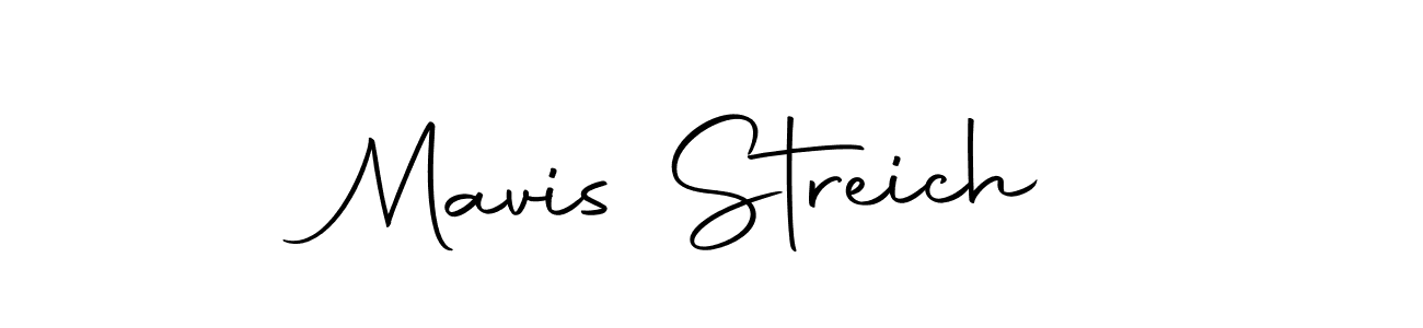 Design your own signature with our free online signature maker. With this signature software, you can create a handwritten (Autography-DOLnW) signature for name Mavis Streich. Mavis Streich signature style 10 images and pictures png