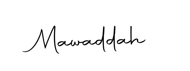 Design your own signature with our free online signature maker. With this signature software, you can create a handwritten (Autography-DOLnW) signature for name Mawaddah. Mawaddah signature style 10 images and pictures png
