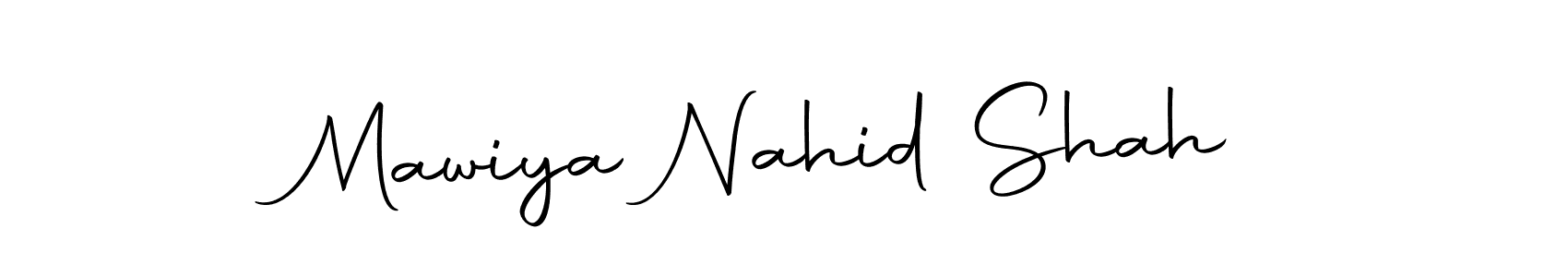 Design your own signature with our free online signature maker. With this signature software, you can create a handwritten (Autography-DOLnW) signature for name Mawiya Nahid Shah. Mawiya Nahid Shah signature style 10 images and pictures png