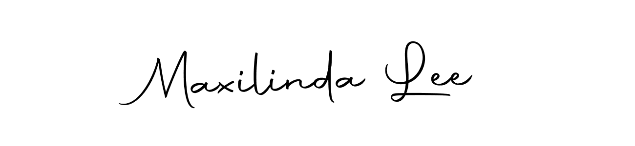 How to make Maxilinda Lee name signature. Use Autography-DOLnW style for creating short signs online. This is the latest handwritten sign. Maxilinda Lee signature style 10 images and pictures png