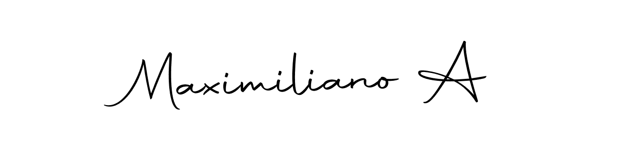 Maximiliano A stylish signature style. Best Handwritten Sign (Autography-DOLnW) for my name. Handwritten Signature Collection Ideas for my name Maximiliano A. Maximiliano A signature style 10 images and pictures png