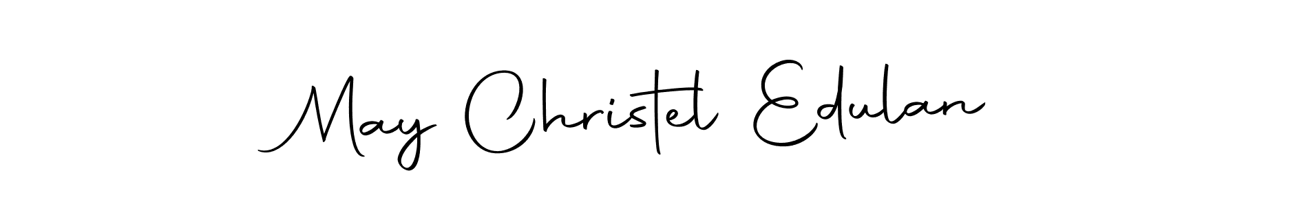 Use a signature maker to create a handwritten signature online. With this signature software, you can design (Autography-DOLnW) your own signature for name May Christel Edulan. May Christel Edulan signature style 10 images and pictures png