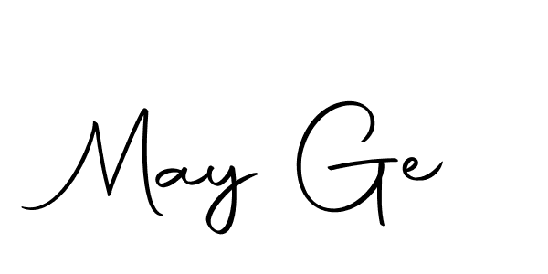How to make May Ge name signature. Use Autography-DOLnW style for creating short signs online. This is the latest handwritten sign. May Ge signature style 10 images and pictures png