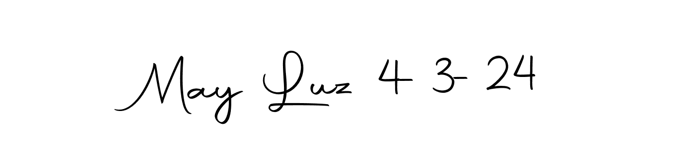 Also You can easily find your signature by using the search form. We will create May Luz 4-3-24 name handwritten signature images for you free of cost using Autography-DOLnW sign style. May Luz 4-3-24 signature style 10 images and pictures png