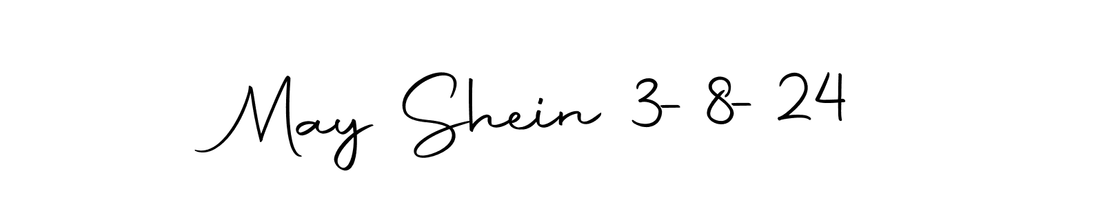 How to make May Shein 3-8-24 name signature. Use Autography-DOLnW style for creating short signs online. This is the latest handwritten sign. May Shein 3-8-24 signature style 10 images and pictures png
