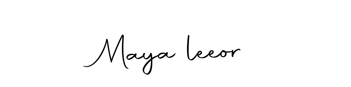 Make a beautiful signature design for name Maya♥leeor. With this signature (Autography-DOLnW) style, you can create a handwritten signature for free. Maya♥leeor signature style 10 images and pictures png