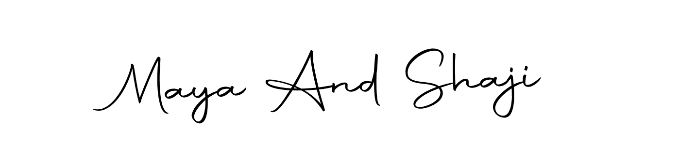 Make a beautiful signature design for name Maya And Shaji. Use this online signature maker to create a handwritten signature for free. Maya And Shaji signature style 10 images and pictures png