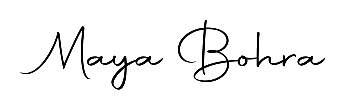 Looking for an artistic signature for Maya Bohra? The Autography-DOLnW calligraphy style gives a sophisticated flow suitable for business cards and emails. Maya Bohra signature style 10 images and pictures png