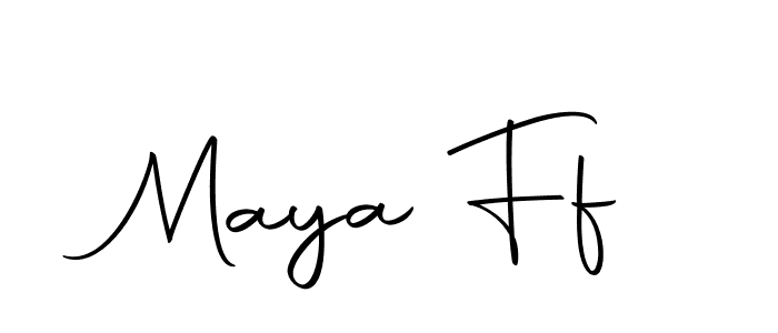 Design your own signature with our free online signature maker. With this signature software, you can create a handwritten (Autography-DOLnW) signature for name Maya Ff. Maya Ff signature style 10 images and pictures png