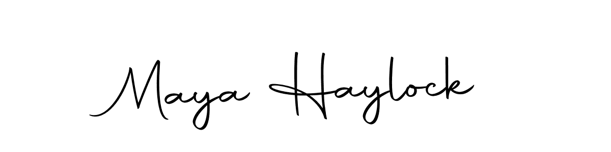 Make a beautiful signature design for name Maya Haylock. With this signature (Autography-DOLnW) style, you can create a handwritten signature for free. Maya Haylock signature style 10 images and pictures png