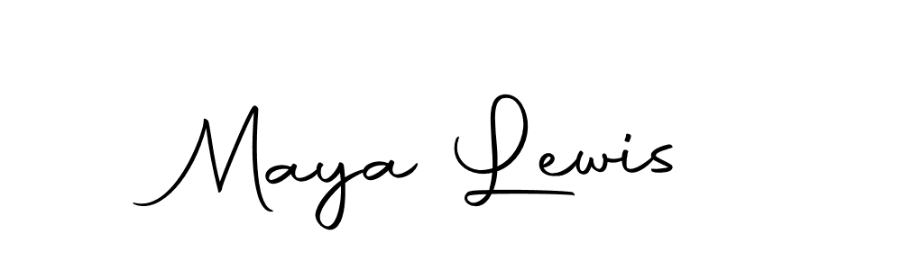 Make a beautiful signature design for name Maya Lewis. With this signature (Autography-DOLnW) style, you can create a handwritten signature for free. Maya Lewis signature style 10 images and pictures png