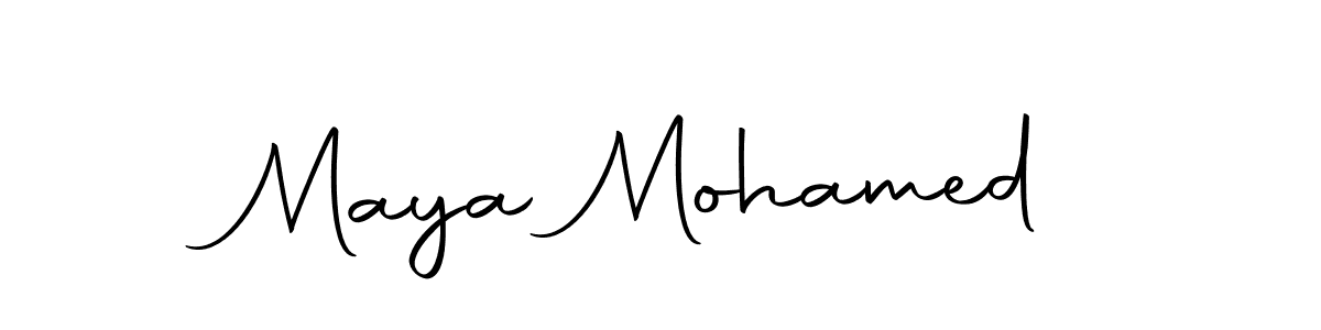 Design your own signature with our free online signature maker. With this signature software, you can create a handwritten (Autography-DOLnW) signature for name Maya Mohamed. Maya Mohamed signature style 10 images and pictures png