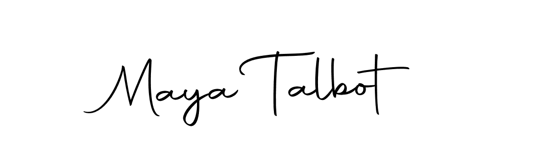 How to make Maya Talbot name signature. Use Autography-DOLnW style for creating short signs online. This is the latest handwritten sign. Maya Talbot signature style 10 images and pictures png