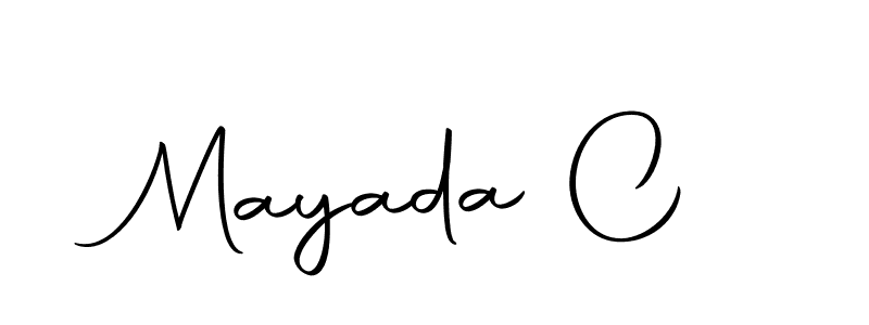 Mayada C stylish signature style. Best Handwritten Sign (Autography-DOLnW) for my name. Handwritten Signature Collection Ideas for my name Mayada C. Mayada C signature style 10 images and pictures png