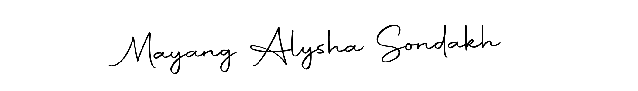 How to make Mayang Alysha Sondakh name signature. Use Autography-DOLnW style for creating short signs online. This is the latest handwritten sign. Mayang Alysha Sondakh signature style 10 images and pictures png