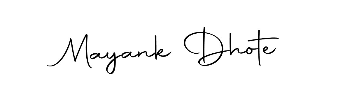 Design your own signature with our free online signature maker. With this signature software, you can create a handwritten (Autography-DOLnW) signature for name Mayank Dhote. Mayank Dhote signature style 10 images and pictures png