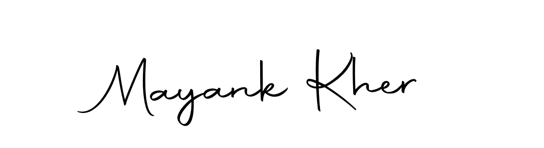 Create a beautiful signature design for name Mayank Kher. With this signature (Autography-DOLnW) fonts, you can make a handwritten signature for free. Mayank Kher signature style 10 images and pictures png