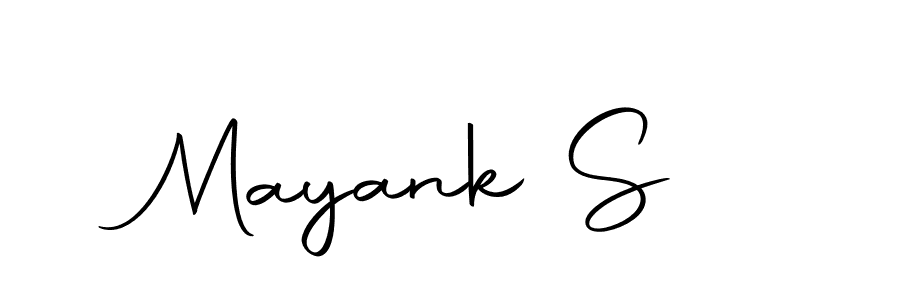 This is the best signature style for the Mayank S  name. Also you like these signature font (Autography-DOLnW). Mix name signature. Mayank S  signature style 10 images and pictures png