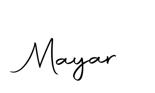Design your own signature with our free online signature maker. With this signature software, you can create a handwritten (Autography-DOLnW) signature for name Mayar. Mayar signature style 10 images and pictures png