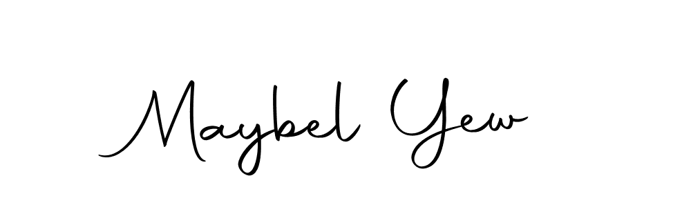 How to make Maybel Yew name signature. Use Autography-DOLnW style for creating short signs online. This is the latest handwritten sign. Maybel Yew signature style 10 images and pictures png