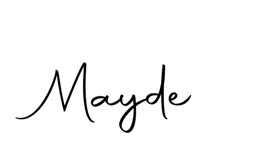 Make a beautiful signature design for name Mayde. With this signature (Autography-DOLnW) style, you can create a handwritten signature for free. Mayde signature style 10 images and pictures png