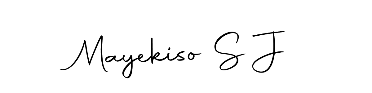 The best way (Autography-DOLnW) to make a short signature is to pick only two or three words in your name. The name Mayekiso S J include a total of six letters. For converting this name. Mayekiso S J signature style 10 images and pictures png