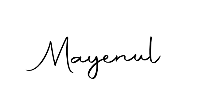 Design your own signature with our free online signature maker. With this signature software, you can create a handwritten (Autography-DOLnW) signature for name Mayenul. Mayenul signature style 10 images and pictures png
