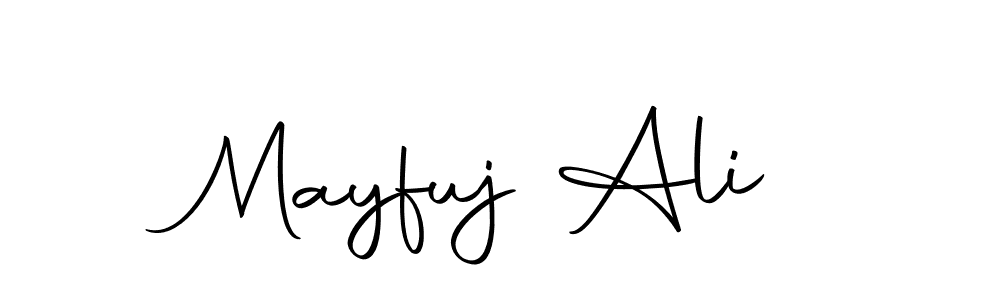 Create a beautiful signature design for name Mayfuj Ali. With this signature (Autography-DOLnW) fonts, you can make a handwritten signature for free. Mayfuj Ali signature style 10 images and pictures png