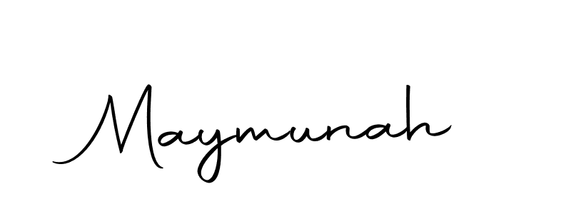 Create a beautiful signature design for name Maymunah. With this signature (Autography-DOLnW) fonts, you can make a handwritten signature for free. Maymunah signature style 10 images and pictures png