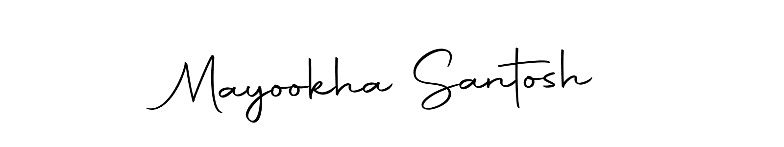 Make a beautiful signature design for name Mayookha Santosh. With this signature (Autography-DOLnW) style, you can create a handwritten signature for free. Mayookha Santosh signature style 10 images and pictures png