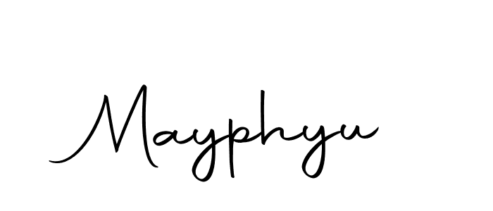 Make a beautiful signature design for name Mayphyu. With this signature (Autography-DOLnW) style, you can create a handwritten signature for free. Mayphyu signature style 10 images and pictures png