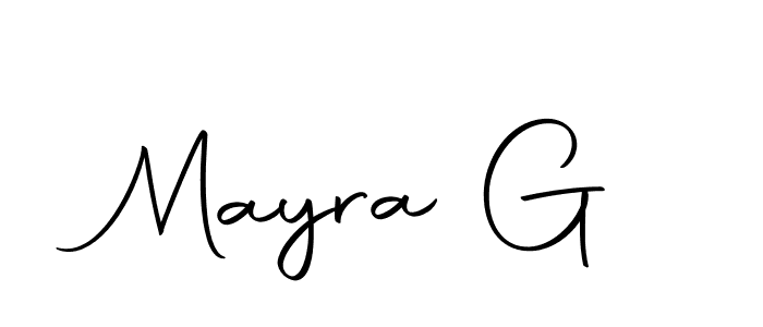 How to make Mayra G signature? Autography-DOLnW is a professional autograph style. Create handwritten signature for Mayra G name. Mayra G signature style 10 images and pictures png